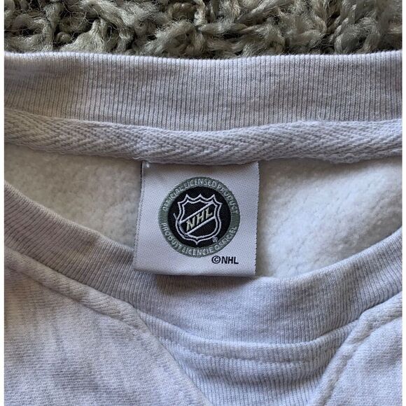Vintage 90’s Y2K Detroit Red Wings NHL OFFICIAL LOGO gray Sweatshirt unisex M - Picture 3 of 5